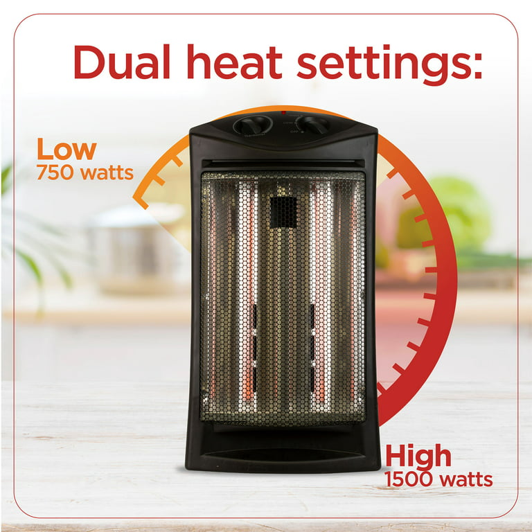  BLACK+DECKER Space Heater with Adjustable Thermostat, Ceramic  Tower Heater, Portable Heater & Tower Fan with 3 Settings, Oscillating  Electric Heater for Larger Rooms : Home & Kitchen