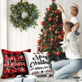thumbnail image 6 of , Red and White Christmas Pillow Covers 18x18 Inch - Pack of 4 | Christmas Throw Pillow Covers, Christmas Plaid Pillow Covers | Farmhouse Christmas Pillow Covers for Plaid Christmas Decoration, 6 of 6