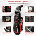 thumbnail image 6 of Gymax Golf Cart Bag Lightweight Golf Club Bag w/ 14 Way Dividers Top & Carry Handles Red, 6 of 8