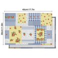 thumbnail image 5 of Pioneer Flower Floral Print Pattern Summer Placemats Table Placemats Set Of 6-Linen Kitchen Washable Placemats Table Mats 12x18 Inch Non-Slip Heat Resistant, 5 of 5