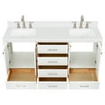 thumbnail image 6 of ARIEL Cambridge 66 Inch Double Rectangle Sink Bathroom Vanity With Carrara White Quartz Countertop 1.5 Edge In White, 6 of 7