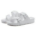 thumbnail image 1 of Weestep Essential lightweight double buckle slip-on flat adjustable women’s men’s sandals(White, W6-6.5/M4-4.5), 1 of 7