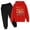 Red, variant on HCYSFG Boys Graphic Print Tracksuit Sets 2 Piece Hoodie And Jogger Pants Sweatsuit Sets Hooded Long Sleeve Elastic Waist Matching Sets
