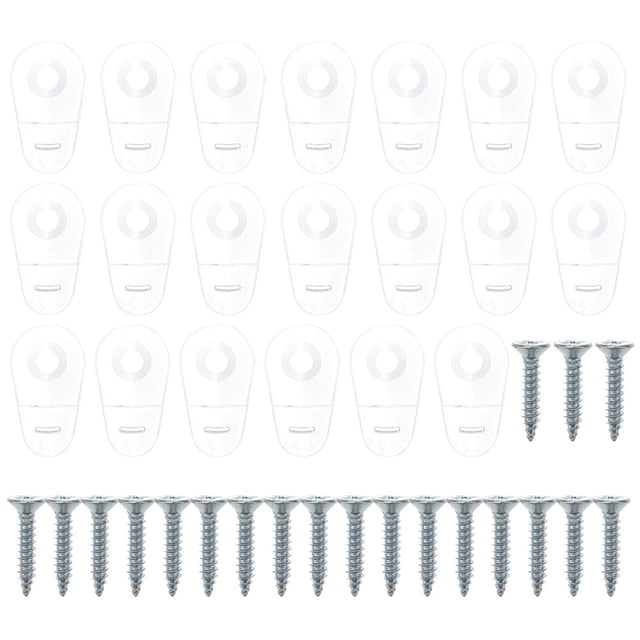 100pcs Glass Panel Retainer Clips Mirror Clips Glass Retainer Clips Mirror Holder Clips Screws Included