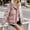 Pink, variant on Women's Warm Down Jacket, Women Thicken Stand Collar Puffer Jacket Padded Winter Coat Outerwear with Pockets M-3XL