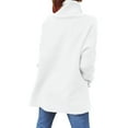 thumbnail image 2 of XFLWAM Women's Turtleneck Oversized Sweaters Fall Long Batwing Sleeve Spilt Hem Tunic Pullover Sweater Knit Tops White XXL, 2 of 6