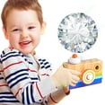 thumbnail image 2 of Kids Rotating Kaleidoscope Camera Toy Wooden Visual Effect Sensory Exploration Early Learning Handheld 3.9X3.1X2 Inch Colorful Educational Gift B, 2 of 6