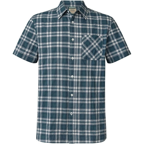 Boston Traders Ethan Men's Short Sleeve Shirt, Harbor Mist, X-Large