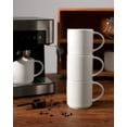 thumbnail image 4 of Famiware Star 4-Piece Stoneware 12 oz Coffee Mug Set, Matte White, 4 of 7