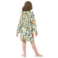 thumbnail image 7 of FORMRS Niños Bathrobe Unisex Hooded Robe Soft Plush Pajamas Sleepwear, Size 2-3T, Green Floral Pattern, 7 of 7