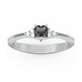 thumbnail image 2 of Birthstone Heart Ring with Shoulder Accents - Smokey Quartz (June), 2 of 4