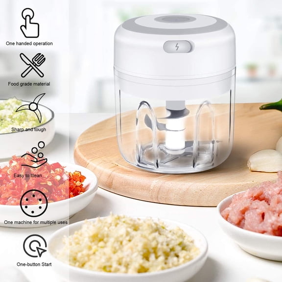 RKZDSR Wireless Portable Mini Electric Food Chopper: Compact Garlic Chopper