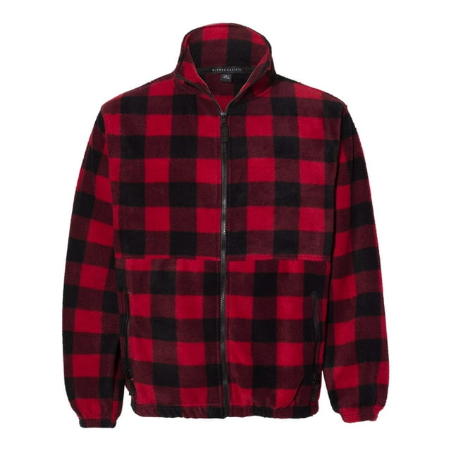 Sierra Pacific Veste en Molleton à Fermeture Éclair Intégrale pour Homme, P, Rouge Noir