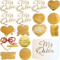 thumbnail image 1 of Decoraciones para Pastel Hayooha 16 Piezas Acrílico Dorado Día de San Valentín, 1 of 7