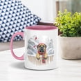 thumbnail image 4 of Playful Bullmastiff Welcomes Winter Snowy Day with Cardinal Bird 11oz Accent Two-tone Mug Dog Lover Coffee Tea Cup - 2017, 4 of 5