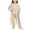 Bronze, variant on Cethrio Girls' Knitted Pajama Sets, 3/4 Sleeve Crew Neck Fashion Casual Kids' Sleepwear Beige Size 6