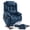 Blue+Linen, variant on TEKAMON Power Lift Chair Recliner for Elderly with Heat and Massage, Lay Flat Sleeping Recliner Dual Motor Infinite Position Leather Lift Chair for Living Room (Brown)