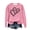 Valentines Sweatshirts-Pink, variant on Brilliant Valentine Shirt Adult Womens Tops Plus Size Women Round Neck Long Sleeves Casual Sweatshirts Sweater Pullover Tunic Tops White M