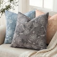thumbnail image 2 of decorUhome Throw Pillow Covers 18x18 inch Decorative Pillow Covers for Couch Sofa Floral Pillowcase Indoor and Outdoor (Taupe), 2 of 10