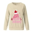 thumbnail image 4 of Makaor Lightweight Sweatshirts for Women Christmas Crew Neck Tops Graphic Long Sleeve Pullover Tees Fleece Cute Vacation Clothes, 4 of 4