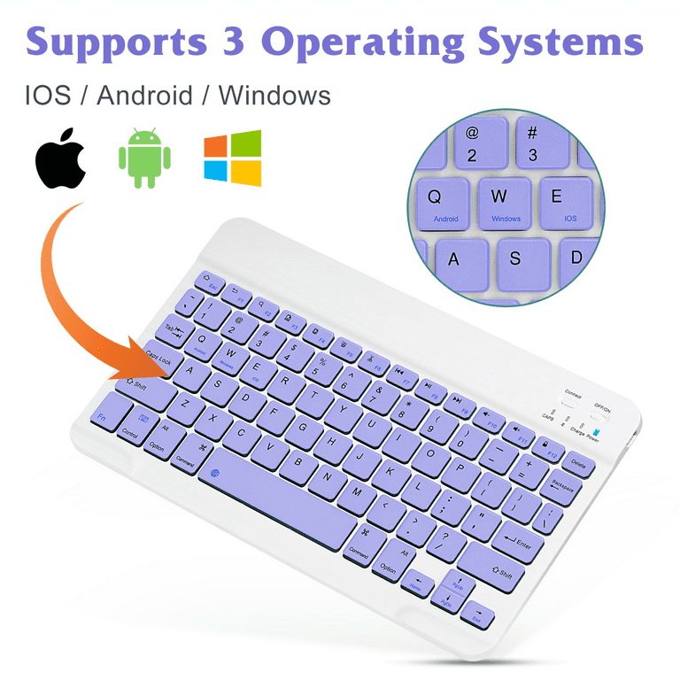 Rechargeable Bluetooth Keyboard and Mouse Combo Ultra Slim Full-Size  Keyboard and Ergonomic Mouse for Xiaomi 11 Lite 5G NE and All Bluetooth  Enabled