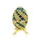 thumbnail image 4 of Caja de baratijas con forma de huevo de Pascua, adorno decorativo, organizador de joyas con forma de huevo de Fabergé. Azul, 4 of 9