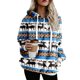 thumbnail image 1 of Sudadera Suelta Con Capucha, Sudadera Ligera A Juego Con Estampado Navideño Para Mujer Con Cordón Para El Ocio Diario, 1 of 6