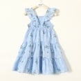 thumbnail image 4 of Happy Town Kids Toddler Girls Dress Princess Sleeveless Beach Butterfly Sundress, 4 of 8