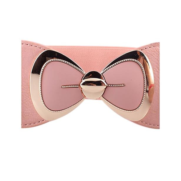 Women Bowknot Buckle Waistband Waist Belt Elastic Bow Wide Stretch Belt Women Bowknot Buckle Waistband Waist Belt Elastic Bow Wide Stretch Belt