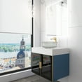 thumbnail image 6 of Scotch 16" Tempered Glass Circular Bathroom Vessel Sink in Clear with Gold Rim, 6 of 6