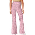 thumbnail image 2 of DISNIMO Leopard Print Axolotl Girls Flare Leggings Kids Bell Bottom Pants Cross High Waisted Yoga Pants for Kids Flare Leggings Dance Bell Bottom Leggings Size 7-8 Bell Bottom Pants for Girls, 2 of 7