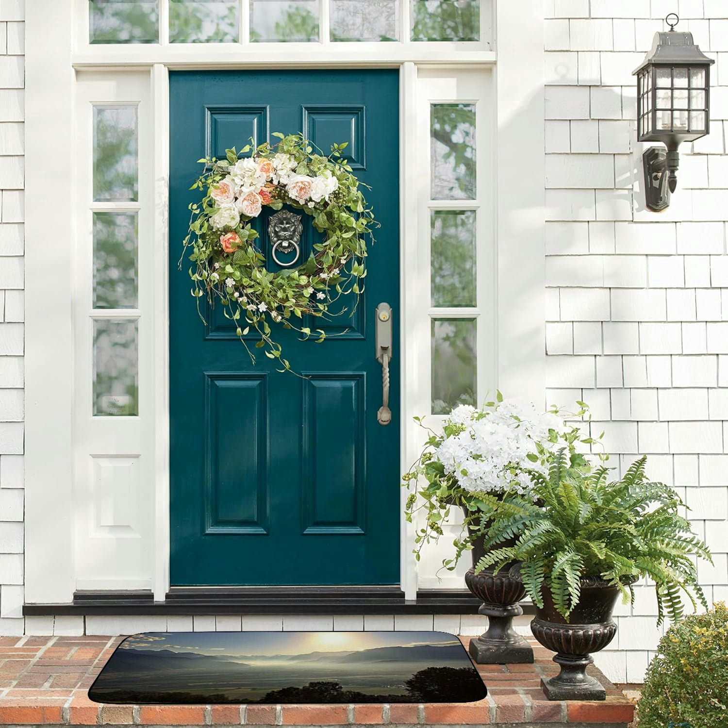 PHYHOO Decorative Door Mat, Door Mat with Non-Slip Rubber Backing, Easy Cleaning, Traps Dirt, Rug for Entry, Patio, Garage - Switzerland Bern Landscape Hiking Mountains Nature 19.68*47.24 in
