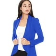 thumbnail image 4 of Women's Elegant Solid Stretch Open Front Long Sleeve Blazer Jacket, 4 of 5