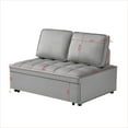 thumbnail image 4 of Umbreco Convertible Sleeping Sofa Bed,Velvet Couch,2 in 1 Sofa Bed with 2 Detachable Backs for Apartment Living Room,67"x47"x25.5",Gray, 4 of 9