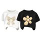 thumbnail image 4 of Odeerbi 2 Paquetes de Camisetas de Algodón de Niñas 2-11 Años Linda Impresión de Flores de Arco Camisetas de Manga Corta Tops de Verano Suaves Y Informales, 4 of 4