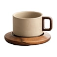 thumbnail image 2 of Cup and Saucer Set, Vintage-style Aesthetic Coffee Cup, Coffee Mug with Saucer, Tea Cup and Saucer Set, Ceramic Mug, 2 of 4