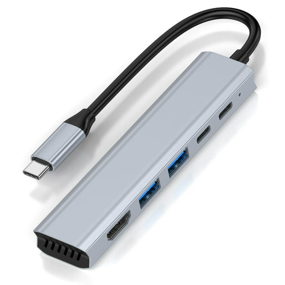 USB C Hub Multiport Adapter,7 in 1 Dongle Hub,USB 3.1 C to HDMI USB3.0*2 SD/TF USB-C 100W PD Fast Charging,4K@30Hz,1080P@60Hz,Compatible for MacBook,iPad Pro,XPS,HP,Chromebook and Other Devices