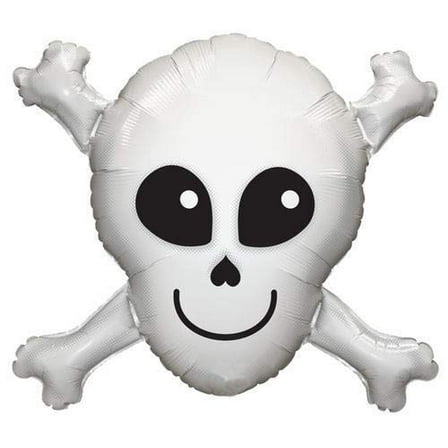 XL 32" Qualatex Happy Skull Super Shape Mylar Foil Balloon Decoration Lot of 2