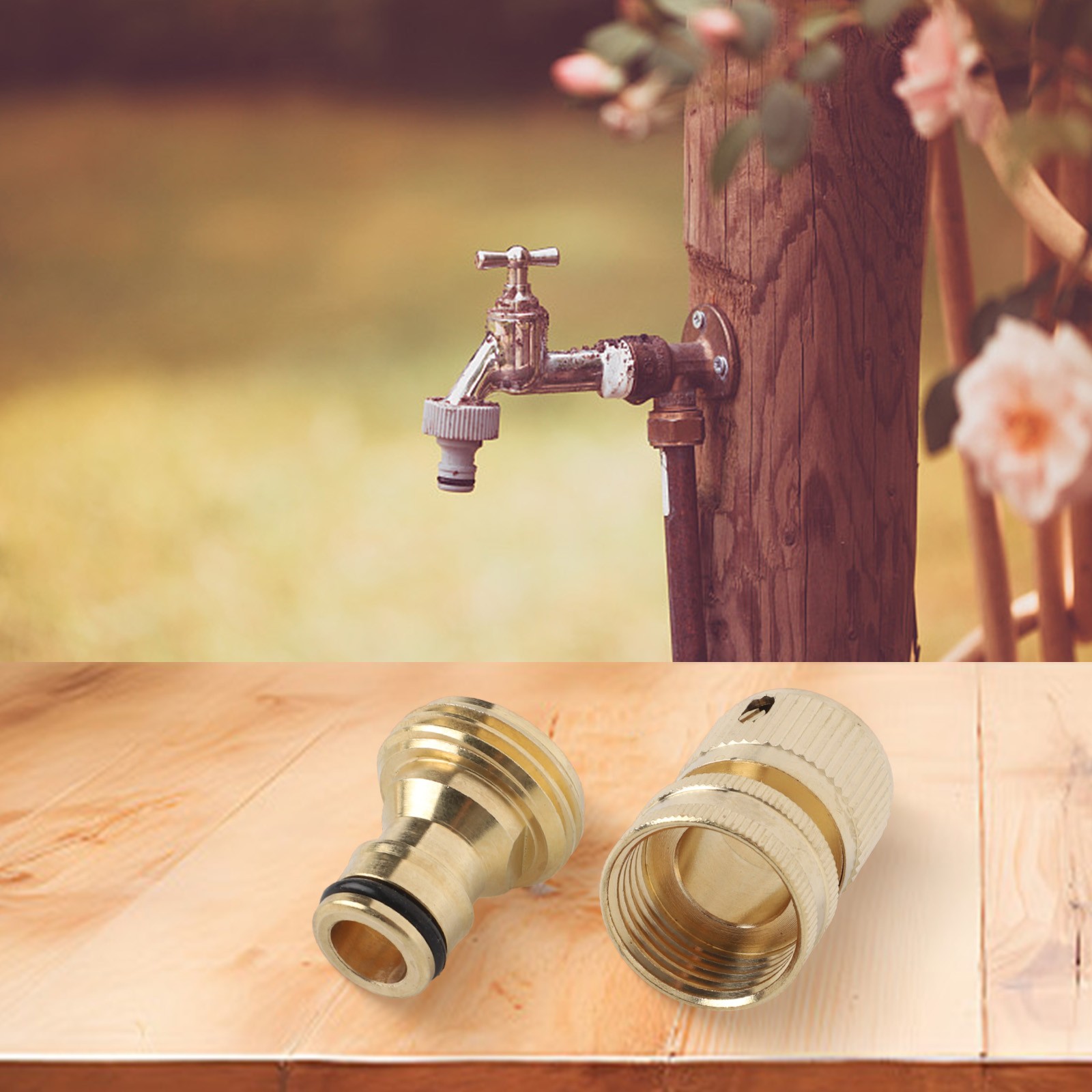 8pcs 3/4" Garden Hose Quick Connect Water Hose Fit Brass Female Male Connector