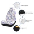thumbnail image 4 of Uemuo Lavender Flowers Pattern Car Seat Covers for Front Seats Waterproof Seat Covers for Cars, Universal Auto Front Seats Protector Fits for Car-2 PCS, 4 of 6