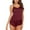 Dark Red, variant on Avidlove Women Silky Satin Pajamas Set Backless Lingerie Pjs Cami Top and Shorts Nightwear