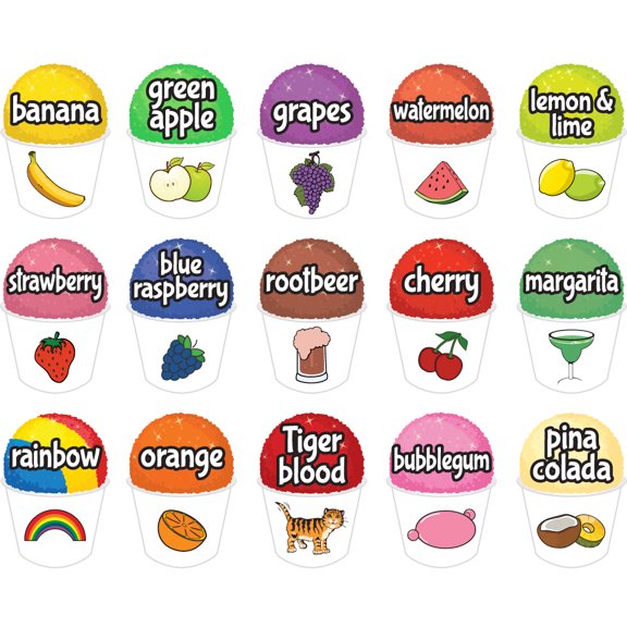 15 SNOWCONE SET 12" Concession Decal sign cart trailer stand sticker equipment