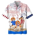 thumbnail image 2 of Camisetas estampadas en 3D con la bandera de EE. UU. a la moda para hombres, ropa divertida con estampado de perro y animal, camisetas hawaianas de manga corta para playa, vacaciones, Y2k, 2 of 5