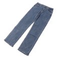 thumbnail image 4 of Pantalones rectos para mujer, cintura alta, holgados, de algodón suave, pantalones largos informales para uso diario, azul medio 29, 4 of 12
