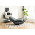 thumbnail image 6 of Leather Swivel Accent Chair with USB Charger Bluetooth Music Player Voice Control, Single Sofa with Phone Holder,Glider Recliner with Different Function Sleep Working Game and Leisure Model,Dark Grey, 6 of 9