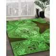 thumbnail image 2 of Ahgly Company Indoor Rectangle Patterned Neon Green Area Rugs, 6' x 9', 2 of 6