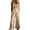 Khaki, variant on Womens Spaghetti Strap Floral Embroidered Faux Linen Overalls Jumpsuit Side Patch Hand Pockets Loose Wide Leg Full Length Solid Color Pull On Casual Overall Romper