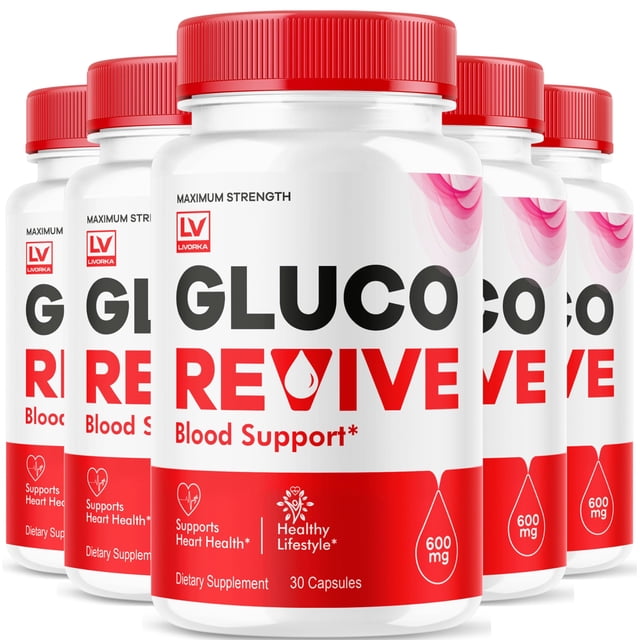 Cápsulas Gluco Revive 150 cápsulas totalmente naturales (paquete de 5)
