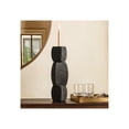 thumbnail image 2 of Decorative Ceramic Stacked Candle Holder for Home Decor - Modern Taper Candlstick Holder for Mantel, Console Table, or Living Room - Perfect Candle Stand Holder for Table Centerpieces - 12", Black, 2 of 11