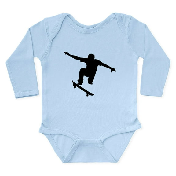 CafePress - Skateboarder Silhouette Body Suit - Long Sleeve Cotton Baby Bodysuit
